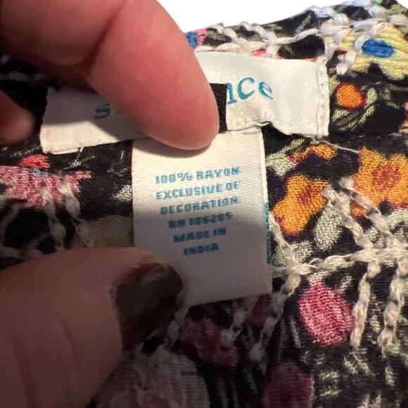 Sundance Garden Serenity Embroidered Kimono Boho Cardigan Wrap M/L - Picture 3 of 10